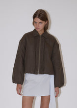 Load image into Gallery viewer, Pintuck Jacket, Khaki Stripe
