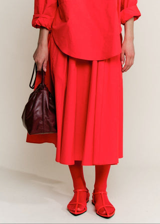 Relaxed Circle Skirt, Crimson