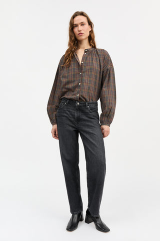 Cilla Shirt, Green/Red Check