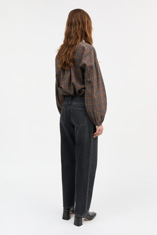 Cilla Shirt, Green/Red Check