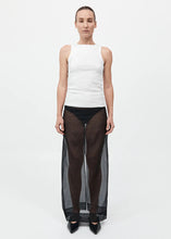 Load image into Gallery viewer, Sheer Leather Trim Skirt, Black
