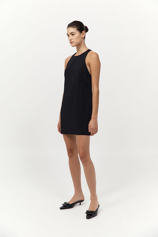 Cutaway Shift Dress, Black