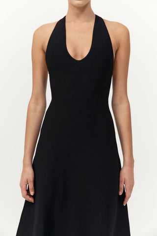 Sculpted Knit Dress, Black