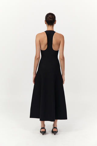 Sculpted Knit Dress, Black