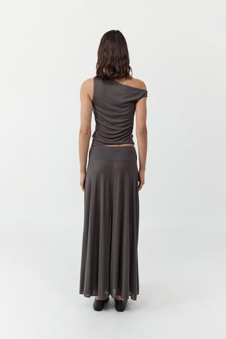 Fluid Jersey Skirt, Soot