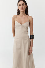 Load image into Gallery viewer, Structured Cotton Dress, Champagne
