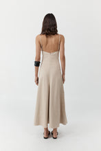 Load image into Gallery viewer, Structured Cotton Dress, Champagne
