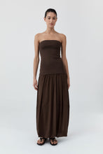 Load image into Gallery viewer, Strapless Balloon Hem Dress, Cedar
