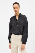 Load image into Gallery viewer, Hannah Shirt, Black / White Dot
