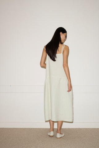 Linen Strap Dress, Pastel Pistachio