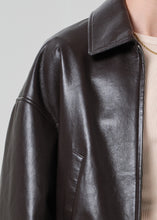 Load image into Gallery viewer, Bubble Hem Bomber Jacket, Chocolate
