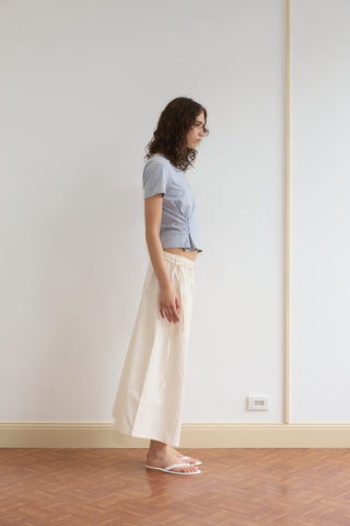 Loop Pocket Skirt, White