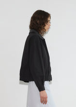 Load image into Gallery viewer, Collared Zip Jacket, Black Contrast
