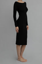 Load image into Gallery viewer, Recline Bateau Dress, Black
