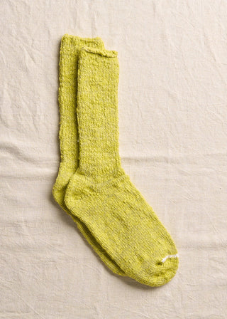 Garabou Organic Cotton Slipper Socks, Yellow Green