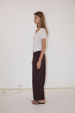 Load image into Gallery viewer, Double Button Pant, Brown Stripe
