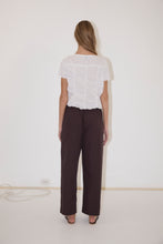 Load image into Gallery viewer, Double Button Pant, Brown Stripe

