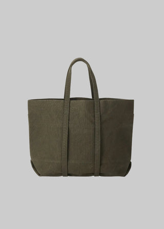 Washed Canvas 6 Pockets Tote Medium, Olive