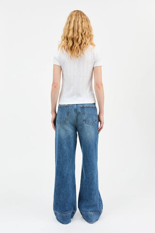 Anna Cap Sleeve Tee, Optic White