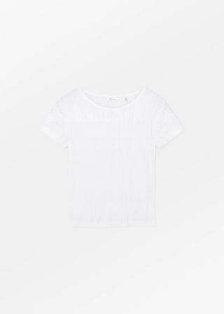 Anna Cap Sleeve Tee, Optic White