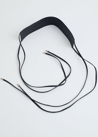 Eladio Belt, Black Pebbled Leather