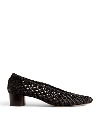 Knotted Ballet Pump, Chocolate