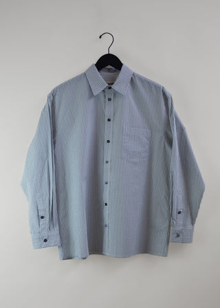 Nolan Shirt, Blue/White Yarn Dye Stripe