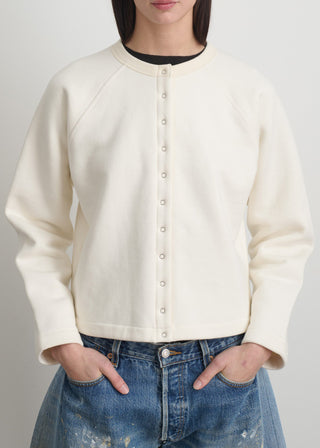 Snap Cardigan, Oyster Overdye
