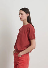 Load image into Gallery viewer, Short Sleeve Sweatshirt, Faded Tomato Overdye
