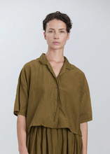 Load image into Gallery viewer, Cropped Shirt, Dark Olive
