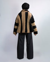 Load image into Gallery viewer, Avis Jacket, Reversible Stripe, Suede Back Curly Hair
