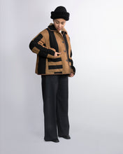 Load image into Gallery viewer, Avis Jacket, Reversible Stripe, Suede Back Curly Hair
