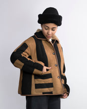 Load image into Gallery viewer, Avis Jacket, Reversible Stripe, Suede Back Curly Hair
