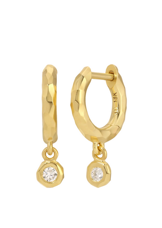 Charmed Micro Gabby Hoops, Nano Nesting Round Diamond