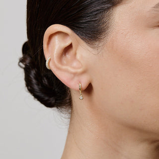 Charmed Micro Gabby Hoops, Nano Nesting Round Diamond
