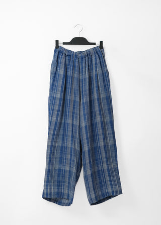 Check Pants, Indigo