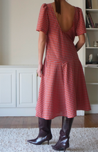 Load image into Gallery viewer, Chloe Dress, Orange Plaid
