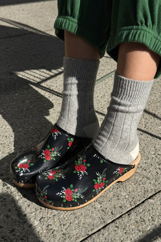 Classic Cashmere Socks, Grey Melange