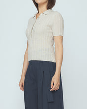 Load image into Gallery viewer, Collared Short Sleeves, Speckle Beige
