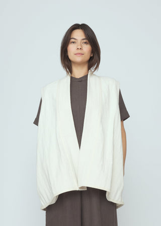 Reversible Vest, Bone White