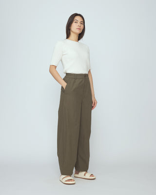 Ribbed Short Sleeves, Off-White