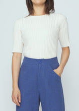 Load image into Gallery viewer, Ribbed Short Sleeves, Off-White

