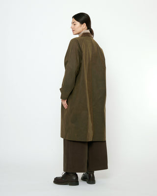 Signature Duster Coat, Olive Brown