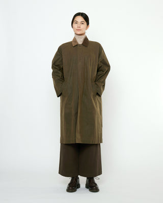 Signature Duster Coat, Olive Brown