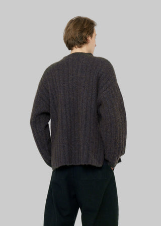Chunky Mockneck Sweater, Dark Plum
