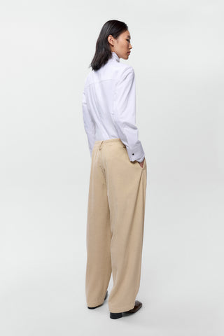 Corduroy Curved Pants, Angora