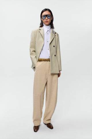 Corduroy Curved Pants, Angora