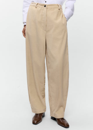 Corduroy Curved Pants, Angora