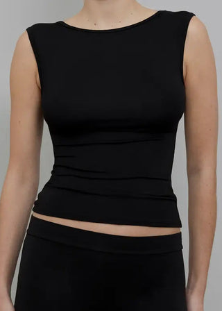 Recline Bateau Sleeveless, Black