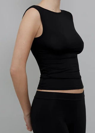Recline Bateau Sleeveless, Black
